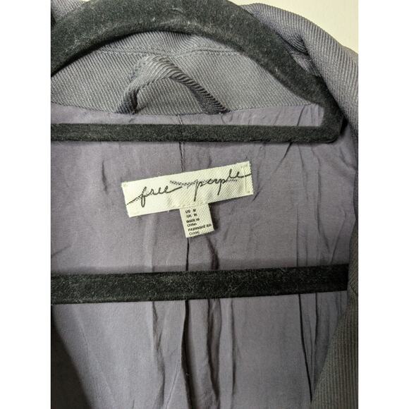Free People Suit Shop Blazer Vest Charcoal Gray Size Medium - Picture 3 of 10